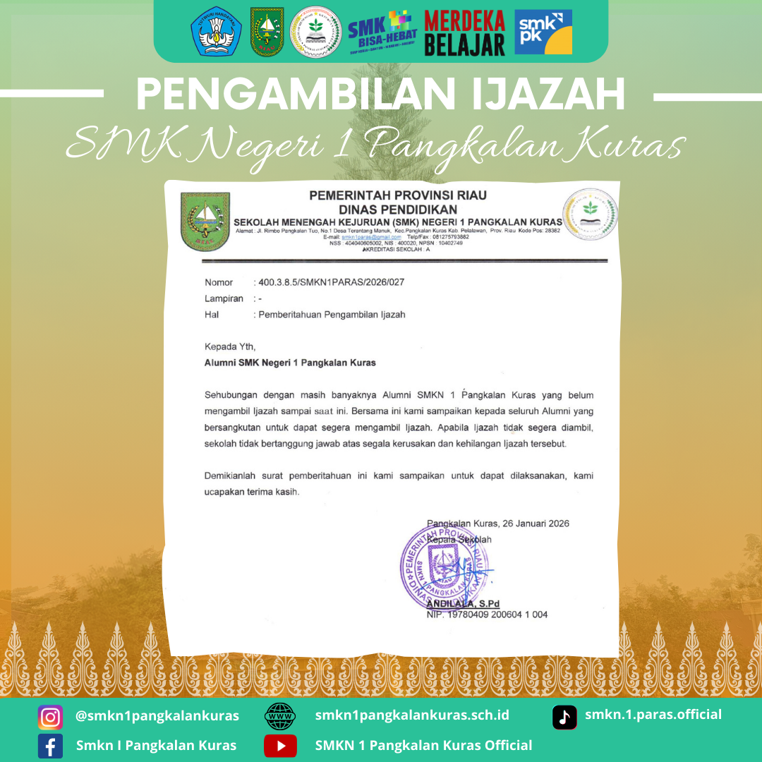 Pemberitahuan Pengambilan Ijazah